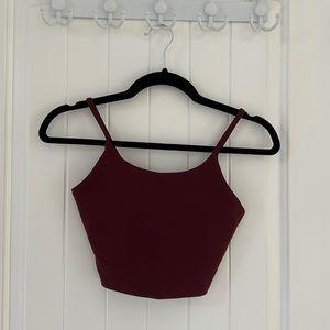 Spandex lined crop top
